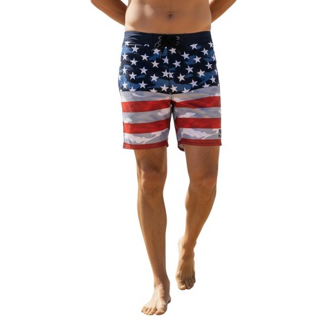 Burnside Men's Boardshorts Stars and Stripes USA | Red, White, Blue 30
