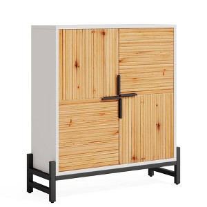Tribesigns Shoe Storage Cabinet, 5 Tiers Wood Shoe Organizer with Adjustable Shelves, Shoe Rack for Entryway, Hallway, Closet, Living Room - 1 of 4