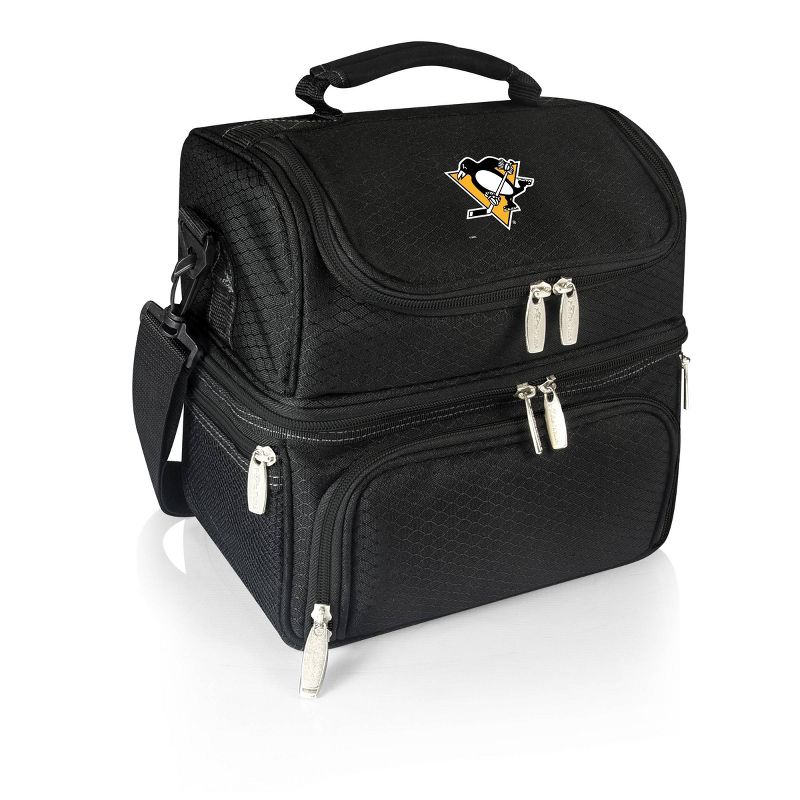 NHL Pittsburgh Penguins Pranzo Dual Compartment Lunch Bag - Black, 1 of 7