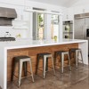 Yaheetech 24" Set of 4 Metal Counter Height Backless Stackable Bar Stools Indoor/Outdoor - 2 of 4