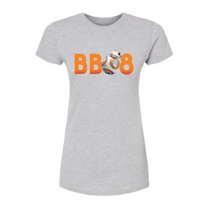 Women's Star Wars: The Force Awakens BB8 Fitted Graphic T-Shirt - Heather Grey - Medium - 1 of 2
