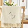 Personalization Mall Floral Wreath Embroidered Initial Afghan Throw Blanket - 2 of 4