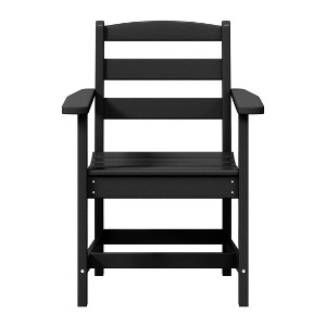 WestinTrends Ashore Outdoor HDPE Patio Classic Dining Arm Chair, White - 1 of 4