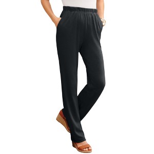 Jessica London Women's Plus Size Soft Ease Pant - 1 of 4