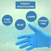 PSBM Large 3 Mil Textured Blue Nitrile Powder Free Gloves 1000 Pieces - 3 of 4