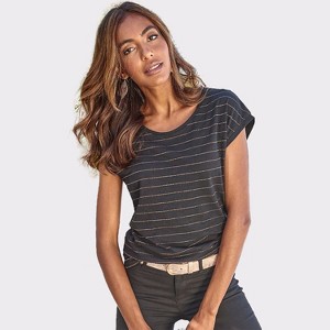 Women's Shimmer Stripe Top - LASCANA - 1 of 4