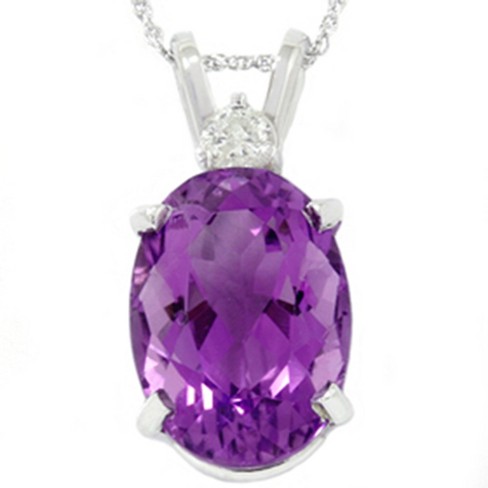 pompeii3 10ct amethyst oval pendant diamond gold target