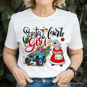 Santa’s Favorite Gigi T-Shirt, Cozy Christmas Tee for Grandma | OrnamentallyYou - 1 of 4