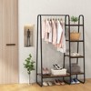 Tangkula Metal Garment Rack Freestanding Clothes Closet Storage Organizer with Shelves - 2 of 4