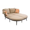 74.8’’ Patio Daybed with Retractable Canopy,2 Person Patio Lounge Chair with Cushions,Wicker Back Loveseat Sofa Set for Patio Backyard Poolside - 2 of 4