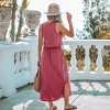 Women's Scoop Neck Side Slit Maxi Dress - Cupshe - 2 of 4