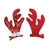 Unique Bargains Christmas Double Antlers Hair Clips for Christmas 1.97"x0.79"x4.33" 1 Pair - 4 of 4