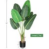 Artificial Bird of Paradise Tree, PE Material & Anti-Tip Tilt Protection Low-Maintenance Plant - 2 of 4