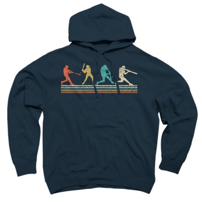 Adult Design By Humans Vintage Distressed Baseball Swing By LuckyCharm99 Pullover Hoodie