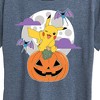 Women's - Pokémon - Pikachu Pumpkin With Moon Short Sleeve Graphic T-Shirt - 2 of 4