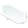 Quantum Storage Systems Economy Shelf Bin, Nesting, 17-7/8"W X 4-1/8"D X 4"H, (7) Divider Slots, Rear Hanglock - 2 of 2