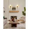 DORESshop 6.3 in. 1-Light Black Industrial Wall Sconce with White Fabric Shade for Bedroom Bathroom(2 Pack) - 3 of 4