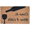HomeRoots 18" X 30" Brown and Black Coir Come In Wine a Little Outdoor Door Mat - 4 of 4