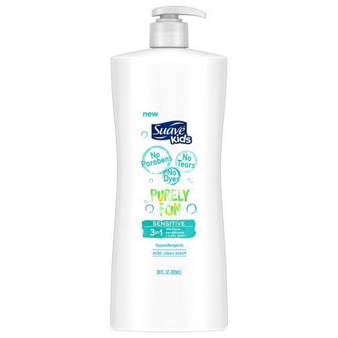 Suave Kids Purely Fun 3in1 Shampoo Conditioner Body Wash 28