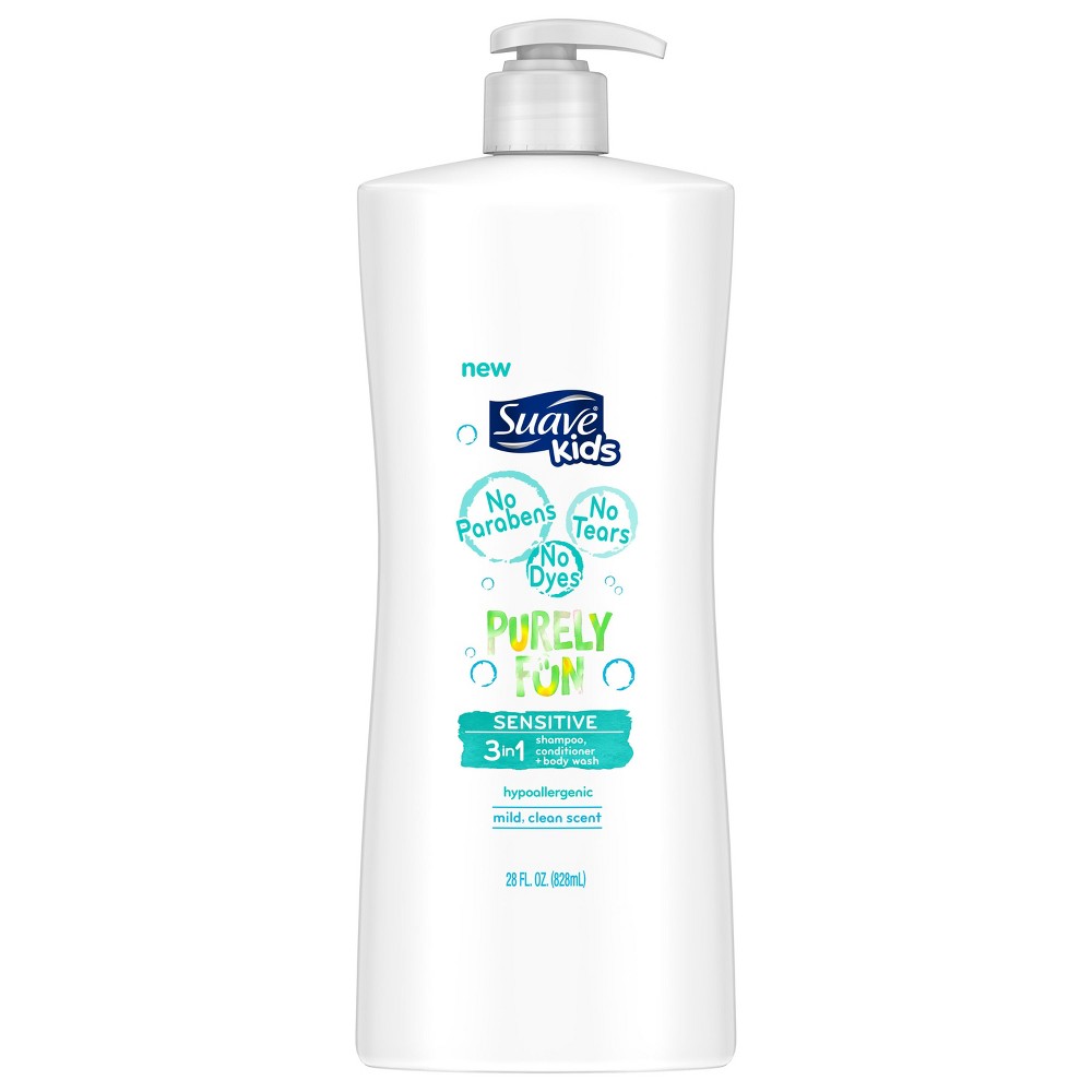 UPC 079400523754 product image for Suave Kids Purely Fun Sensitive 3-in-1 Shampoo + Conditioner + Body Wash - 28 fl | upcitemdb.com