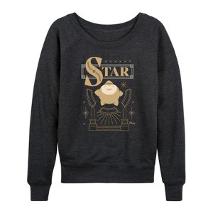 Women's - Disney - Star of Importance Lightweight French Terry Wide Neck Long Sleeve Shirt - 1 of 4
