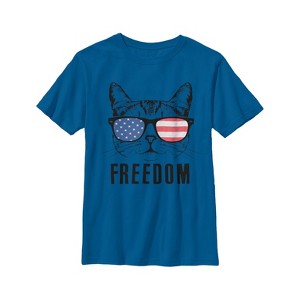 Boy's Lost Gods USA Freedom Cat T-Shirt - 1 of 4