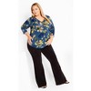 Avenue Women's Plus Size Top Fiona Zip Print - 3 of 4