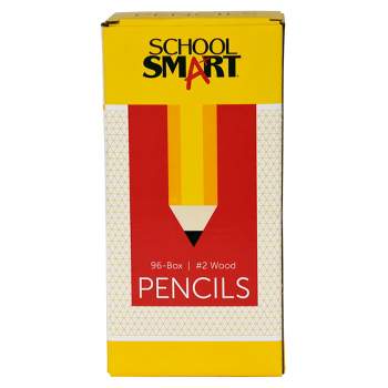 School Smart No 2 Pencils, Hexagonal with Latex-Free Erasers, Pack of 96