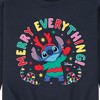 Men's - Lilo and Stitch - Merry Everything Graphic Fleece Sweatshirt - 2 of 4