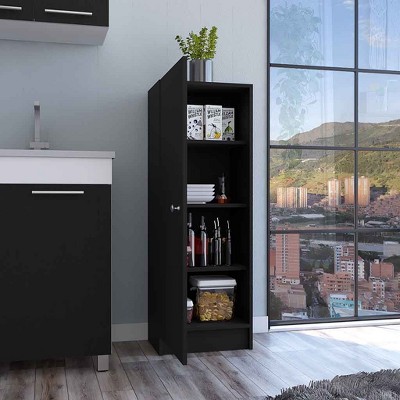 NicBex Storage Buffet Cabinet 47" Freestanding Kitchen Pantry Sideboard Cabinet with 1 Door Cabinet, 4 Interior Shelves for Dining Room