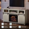 Bestier 61” Fireplace TV Stand for TVs up to 65”, LED Media TV Console Entertainment Center with 23" Fireplace Heater & Cabinet With Sliding Door - 4 of 4