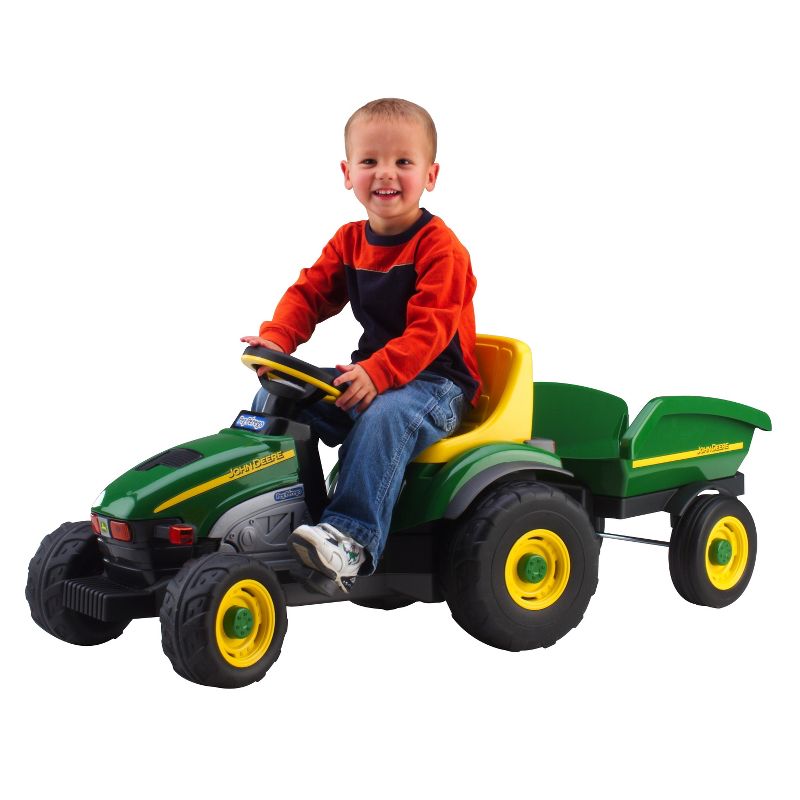 Peg Perego John Deere Farm Tractor with Trailer, 1 of 5