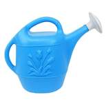 Union Products 63066 2 Gallon Plastic Indoor/Outdoor Watering Can w/ Tulip Design for Garden, Potted Plants, & Patio Pots, Caribbean Blue