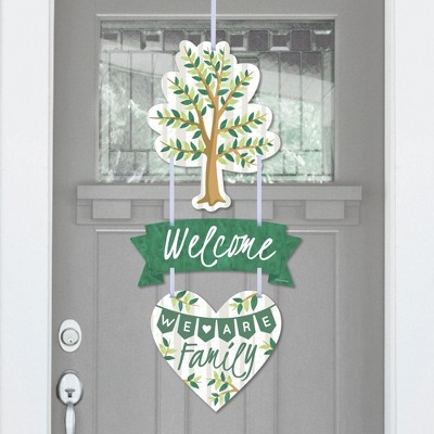 Big Dot of Happiness Family Tree Reunion - Hanging Porch Family Gathering Party Outdoor Decorations - Front Door Decor - 3 Piece Sign