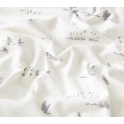Twin Gray Cotton Flannel Deep Pocket Sheet Set