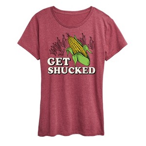 Women's - Instant Message - Valentine's Day Get Shucked Short Sleeve Graphic T-Shirt - 1 of 4