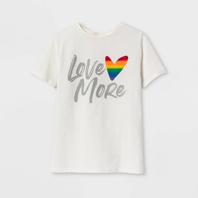 Boys' Love More Graphic Short Sleeve T-Shirt - Cat & Jack™ Cream 