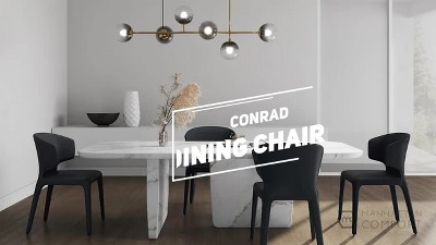 Set of 2 Black Faux Leather Upholstered Dining Chairs