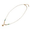 Anna-Kaci Women's Stainless Steel Beaded Necklace with 18K Gold Plated Sun Pendant, Adjustable Chain, Unique Design with Colorful Beads-Gold - 2 of 4