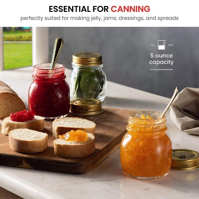 Set of 6 Clear Glass Airtight Spice Jars