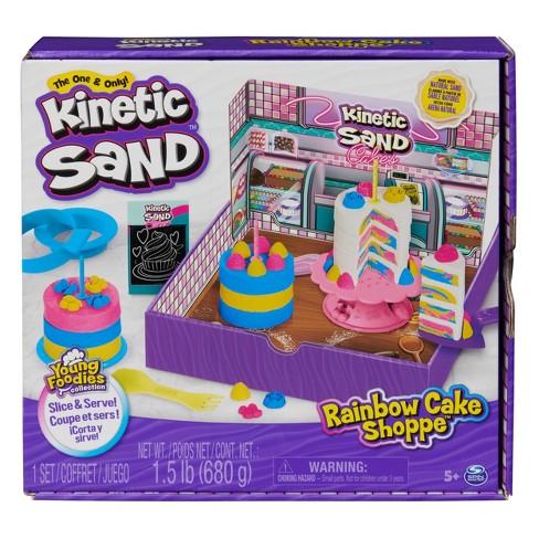 Magic Kinetic Sand + accessories for creating desserts 3 colours