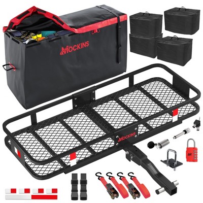Mockins 48x18x6" Hitch Carrier | 15 Cu.Ft Cargo Bag and Packing Cubes