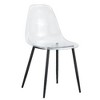 Kumasinova Modern Transparent Design Dining Chair Set of 4, Ergonomic Armless Chair with Metal Bracket, Minimalist Plastic Chair, Kitchen Chair - 4 of 4