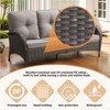 Buenhomino 5PCS Outdoor Patio Furniture Set with Fire Pit,Wicker Patio Conversation Sets with 43" Propane Fire Pit Table,Swivel Rocking Chairs - 4 of 4