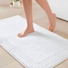 LunaLulinlk 1 PCS 24x60" 100% Cotton Tufted 3000 GSM Reversible Bath Rug White - 4 of 4