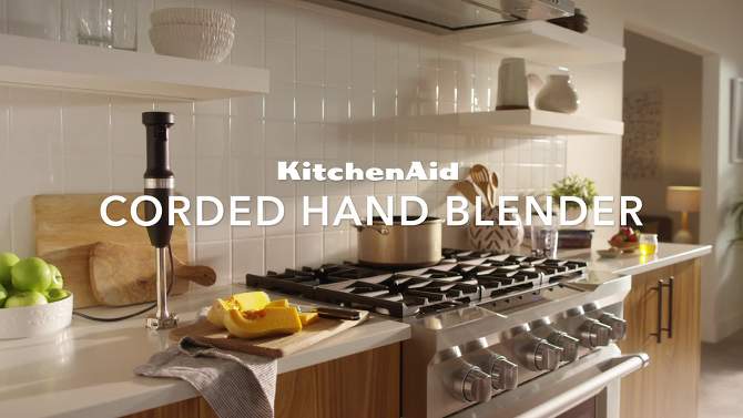 KitchenAid Corded 3-Speed Hand Blender Contour Silver, 2 of 6, play video