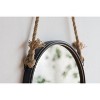 PAGED Bathroom Mirror On-trend Hanging Round Vanity Mirror with Rope Strap, Black Frame for Bathroom - 2 of 4