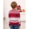 Christmas Sweater Long Sleeve Crew Neck Knitted Holiday Pullover Reindeer for Kids - 3 of 4
