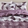 3Pcs Geometric Print Comforter Set, Premium Touch Contemporary Style All Season Bedding Set with Matching Shams - 4 of 4