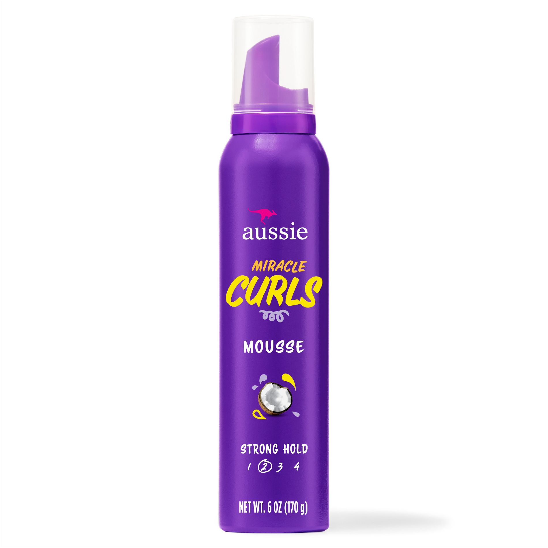 Aussie Miracle Curls Hair Mousse - 6oz: Silicone-Free, Contains Coconut Oil, For Dry Hair